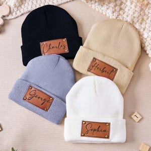 Custom Baby Beanie Hat,Knitted Winter Hat,Newborn Infant Toddler Kids Youth Child,Personalized baby gifts,Unisex baby hats with name patch