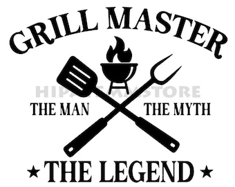 Grill Master png - The Man The Myth The Legend PNG - BBQ png - Father’s Day Shirt Design - BBQ Dad Clipart - Patriotic Grill png