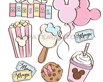 Disney Snacks Magic PNG - Custom Name Disney Snack Shirt PNG - Mickey Minnie Food Disney Trip PNG - Disney Family Boy Girl Digital Download