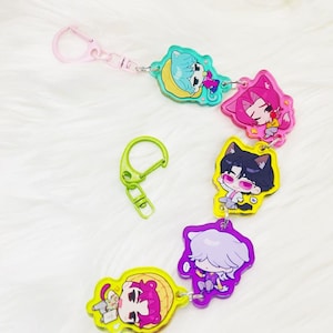 Kpop Demon Hunters-Saja Boys Acrylic keychain, Saja Boys keychain - Jinu, Abby, Baby, Mystery, Romance