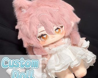 Pluche pop op maat, 10 cm, 20 cm, 30 cm, 40 cm, pluche in opdracht, OC-poppen op maat, anime in opdracht, cadeau voor een vriend