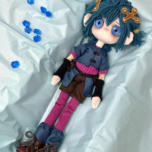 Arcane Jinx Doll,League of legend Jinx Doll, Young Jinx Plush,Custom Jinx Doll,Gift For Jinx Fans, Button Eye Doll, Art Doll