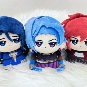 Arcane Jinx 10cm Doll,Caitlyn Plushie, Vi Plush,League of legend Jinx Doll, Custom Jinx Plush,Gift For Jinx Fans