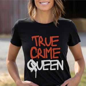 true crime queen murderino tee mystery lover creepy cute shirt cold case fan true crime shirt crime junkie top Unisex Garment-Dyed T-shirt
