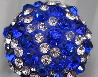 Royal Blue Ring/ Statement Ring/Gift For Her/Rhinestone/Spring/Summer Ring/Adjustable/Under 15 USD
