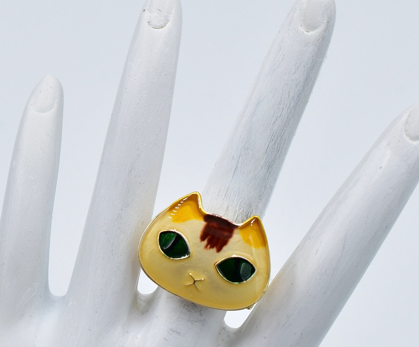 Cute Cat Ring Cat Face Gold Ring Pet Jewelryadjustable - Etsy