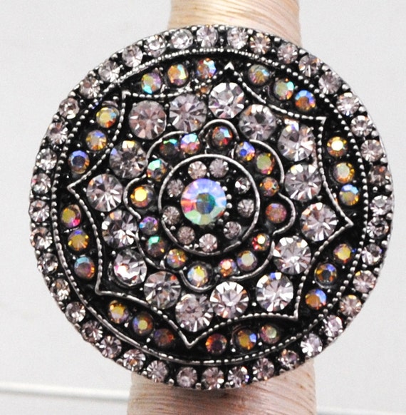 Anello Regolabile Glamour Con Pietra Imitazione Turchese, Grandi Dimensioni Per Donna