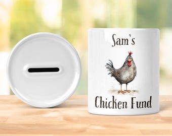 Hucha para el Fondo de las Gallinas / Regalo para Amantes de las Gallinas / Ahorros para la Granja