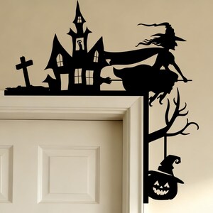 Halloween Witch Door Corner Sign, Door Decor , Cat Sign, Party Decoration, Fall Decor. Gift for Halloween,Halloween decor, Halloween Gift