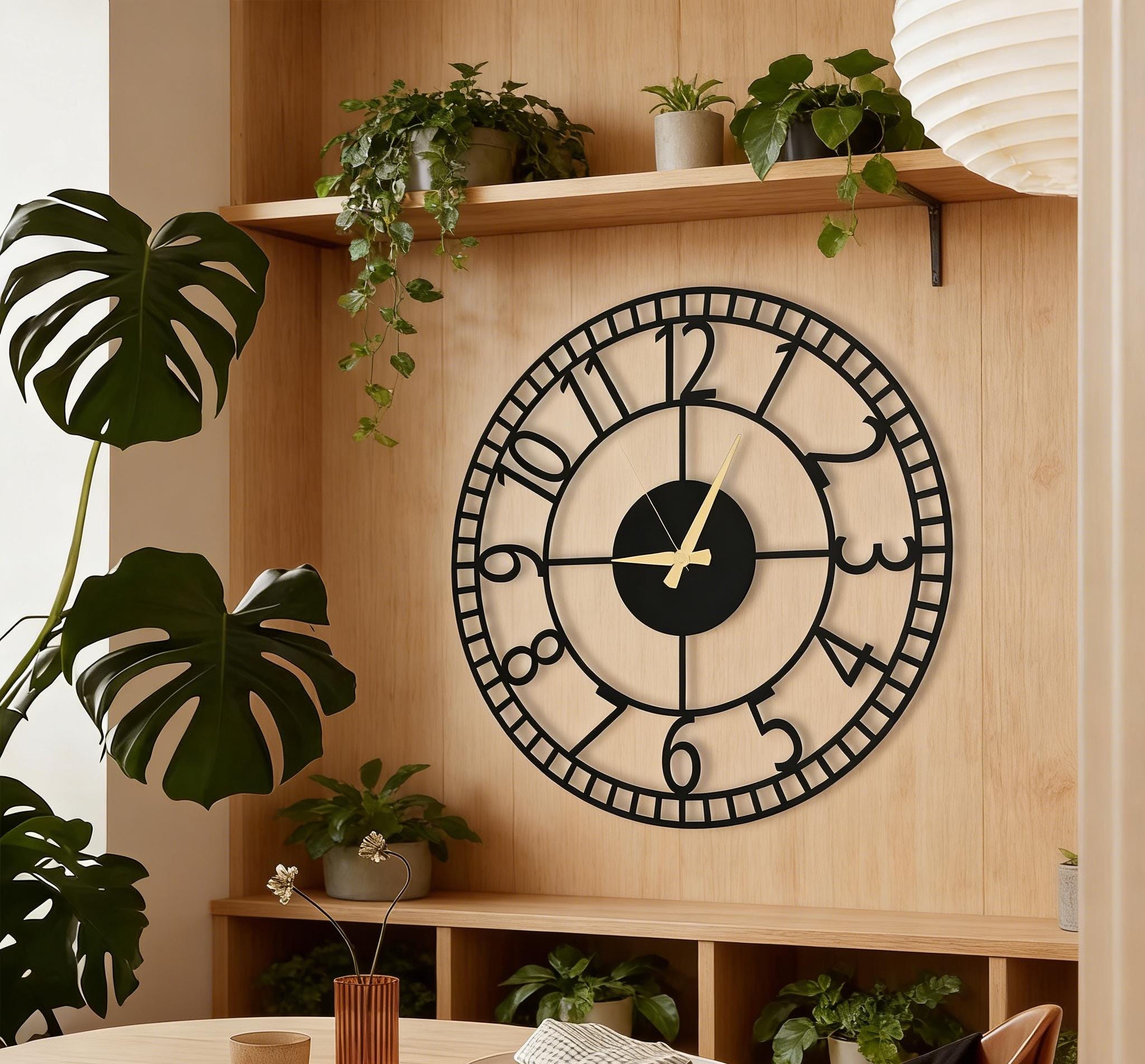 Numbers Large Wall Clock,oversized Wall Clock,unique Wall Clock,silent ...