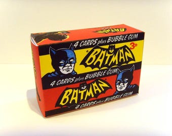 BATMAN - A&BC (Red bat) - Superb custom picture/ gum cards display box.