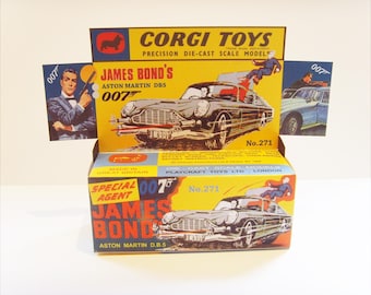 CORGI Toys No.271 - JAMES BOND - Superb Custom repro box and display back only.