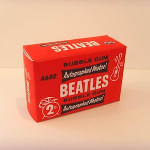 THE BEATLES (Autogramme) 1.Serie - A & BC - Custom Gummikarten-Schaukarton