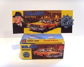 CORGI JUNIORS - KOJAK - Buick Regal - Display/ Reproduction box & tray only