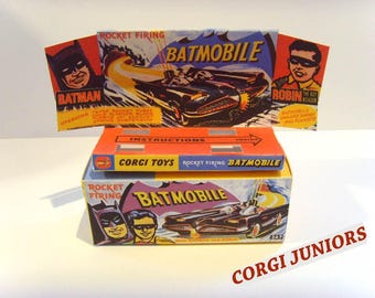 CORGI JUNIORS - BATMOBILE - Superb display / reproduction box and tray only.