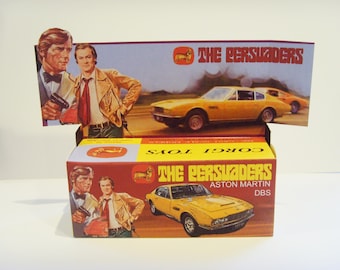 Corgi - THE PERSUADERS - Aston Martin DBS -  Custom box and display back only. (No model car included)