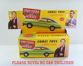 CORGI TOYS - 'Only Fools & Horses' - 'Del's' Capri Ghia - Display back and box Only. (No car included)