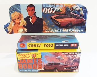 CORGI. 391 . JAMES BOND - Mustang Mach 1. Superb custom display box & tray only.