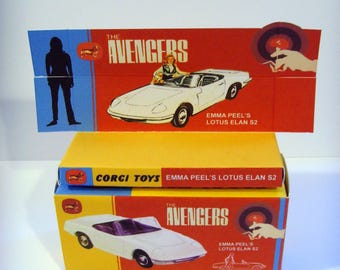 CORGI No.319 - 'THE AVENGERS' Lotus Elan. Display/ Reproduction box & tray only.