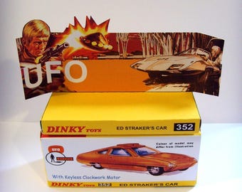 DINKY TOYS No.352 - UFO. Ed Straker's car. Custom repro box and insert tray only.