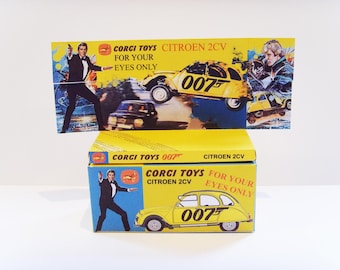 CORGI 272 - JAMES BOND- Citroen 2cv For Your Eyes Only - Display box & tray Only.