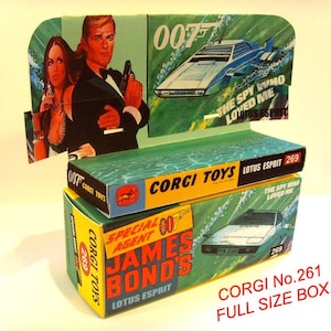 CORGI 269 - James Bond Lotus Esprit - Présentoir/boîte de reproduction et plateau UNIQUEMENT.