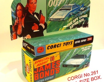 Corgis 269 - James Bond Lotus Esprit- Display / Reproduktion NUR Box & Tablett.