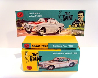 CORGI No.258 - 'The Saint' - Volvo P1800. Display/ Reproduction box & tray only