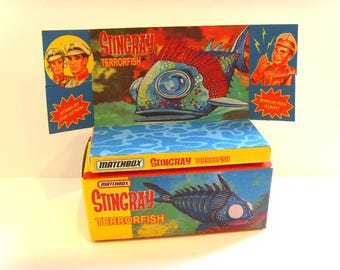 MATCHBOX - STINGRAY Terrorfish - Superb custom display box and tray ONLY.