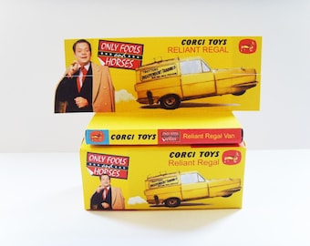 CORGI TOYS - 'Only Fools & Horses' - Reliant Regal Van - Solo caja y bandeja. (No incluye modelo de coche)