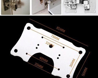 Kit de placas de reparación para bisagras de gabinetes (paquete de 4) – Montaje de bisagras de acero inoxidable