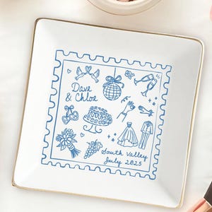 Personalized Wedding Gift for Couple, Sentimental Gift for Bride, Bridal Shower Gifts, Bride Ring Trinket Dish, Wedding Favor Gifts