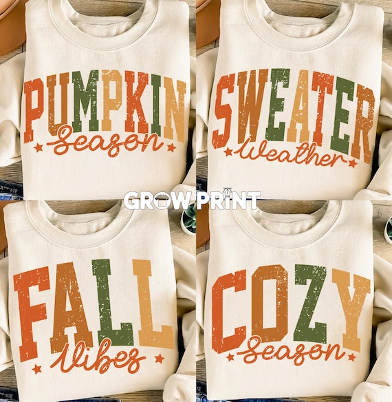 Retro Fall Vibes PNG Bundle: Pumpkin Season Sublimation Designs (Digital Download)