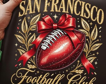 San Francisco Football Club PNG | Game Day Team Pride Design | Girly Bow Sports Sublimation