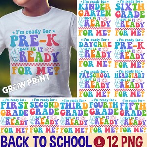 Retro Back to School PNG Bundle: Groovy Teacher & Student Shirt Designs (Digital Download