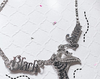 BTS black swan necklace