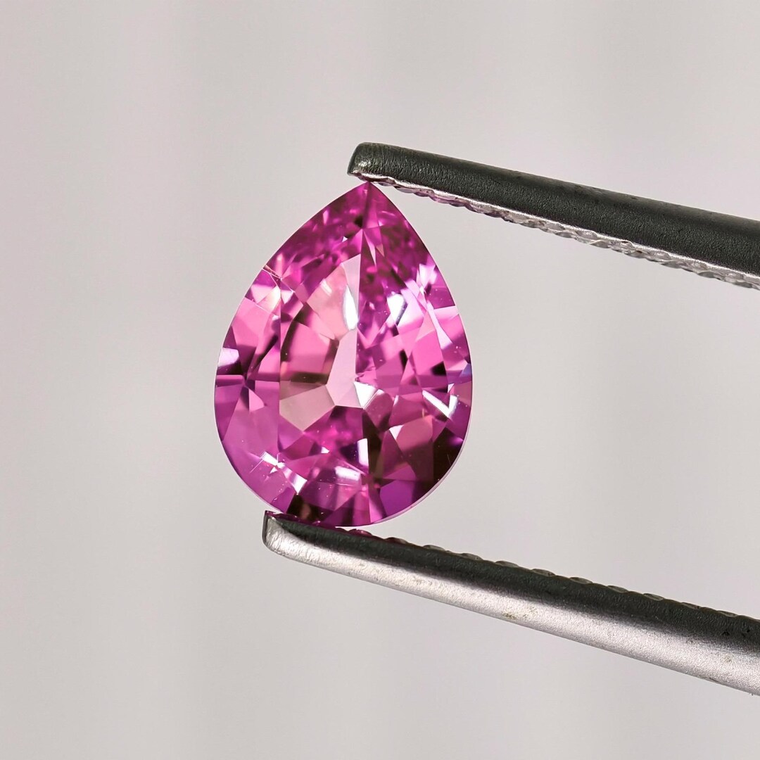Natural Pink Sapphire - Heated - Pear Shape 7.85x5.87 Mm - 2.23 Ct - Etsy
