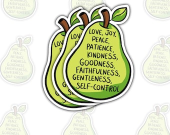 Fruit of The Spirit Sticker: Christian Bible Verse, Waterproof Vinyl