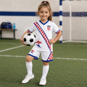 Croatia Soccer Crop Top Jersey Custom Name Number, Croatian National Flag Shirt, Croatia Football Croptop Outfit Clothes Gift for Women 7 image 6