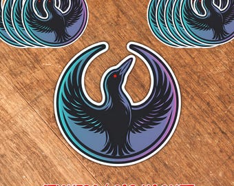 Minnesota Rebel Alliance Political Sticker/Magnet, MN State Bird Loon Protest & Resistance Sticker