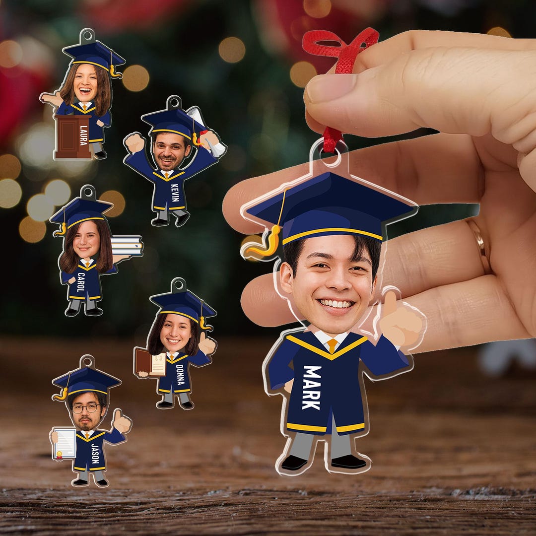 Personalized Graduation Photo Ornament, Acrylic Class of 2026 Gift - Etsy