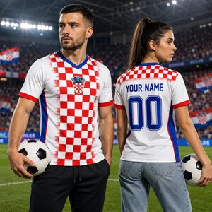 Croatia Soccer Crop Top Jersey Custom Name Number, Croatian National Flag Shirt, Croatia Football Croptop Outfit Clothes Gift for Women 15 imagem 3