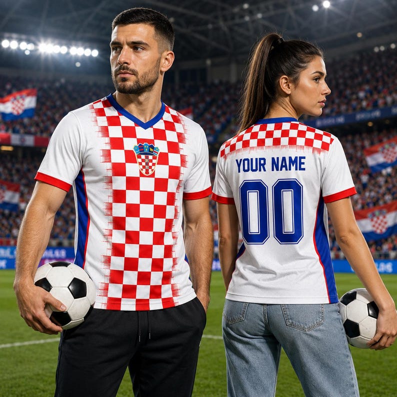 Croatia Soccer Crop Top Jersey Custom Name Number, Croatian National Flag Shirt, Croatia Football Croptop Outfit Clothes Gift for Women 15 imagem 3