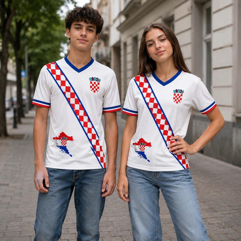Croatia Soccer Crop Top Jersey Custom Name Number, Croatian National Flag Shirt, Croatia Football Croptop Outfit Clothes Gift for Women 7 image 4