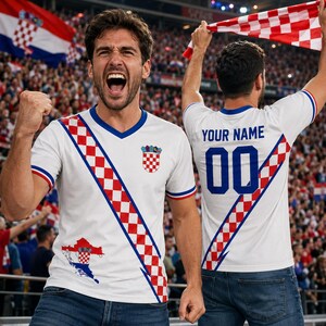 Croatia Soccer Crop Top Jersey Custom Name Number, Croatian National Flag Shirt, Croatia Football Croptop Outfit Clothes Gift for Women 7 image 7