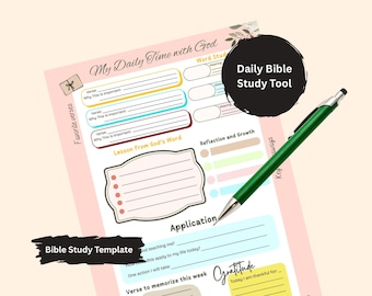 Modello di studio biblico per bambini, Guida allo studio biblico, Mappatura dei versetti per bambini, Diario di studio biblico, Studio biblico stampabile, Mappatura dei versetti della Bibbia