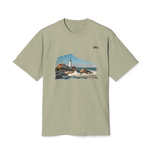 UNX Oversized T-Shirt Unisex - Lighthouse | Trending T-Shirt | Vintage Retro Streetwear | Summer Essentials | 100% Cotton Tee