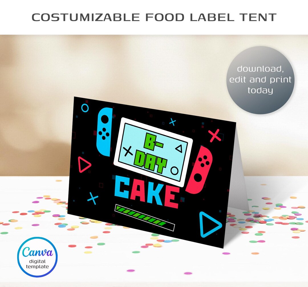 Switch Printable Table Tent, Food or Name Lable, Birthday Party ...