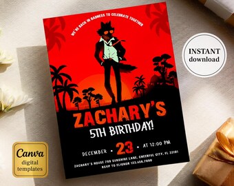 The Bad Guys 2 movie birthday invitation, crime invite, printable editable party invite template, Little Lies and Alibis party