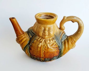 Toby Peg Leg Teapot, Grandmillenial Decor, Staffordshire Tea Pot